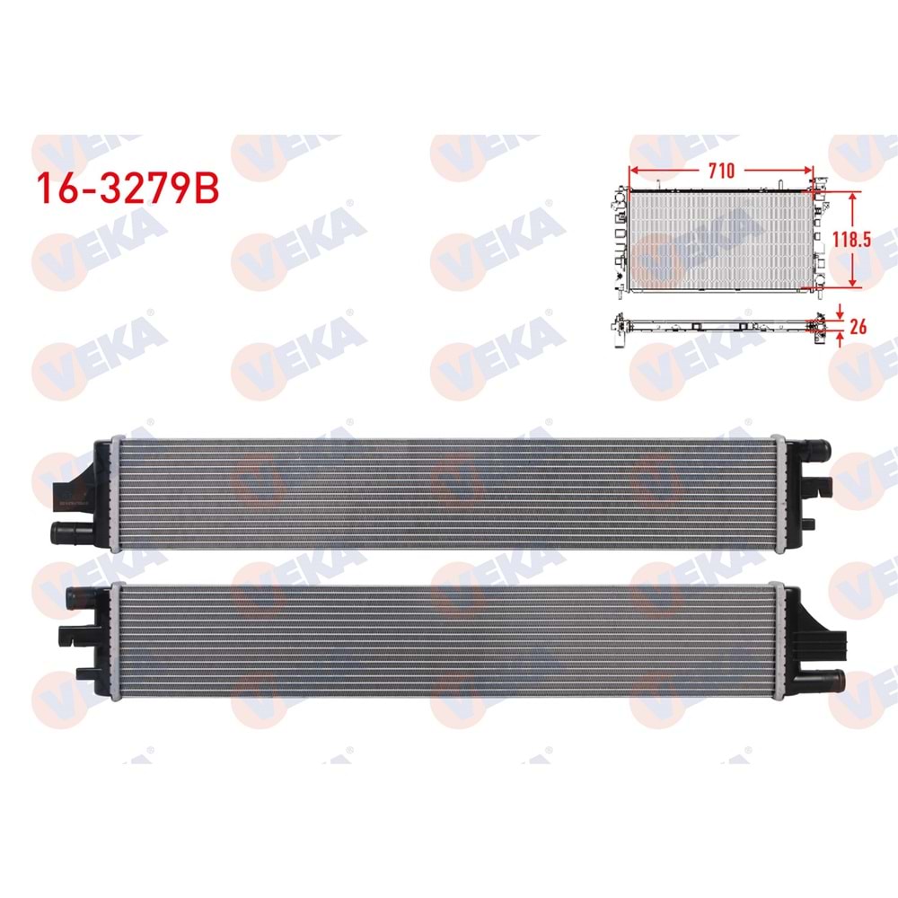 SU RADYATÖRÜ İLAVE BRAZING OPEL MOVANO B 2.3 DCI 2010- / RENAULT MASTER III 2.3 DCI 2010-