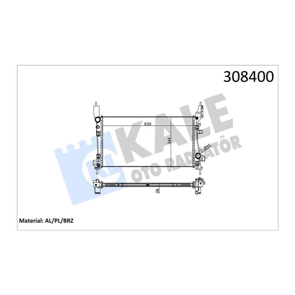 SU RADYATORU FIORINO NEMO 1.3 JTD BIPPER 1.4 HDI (MT) AL/PL/BRZ
