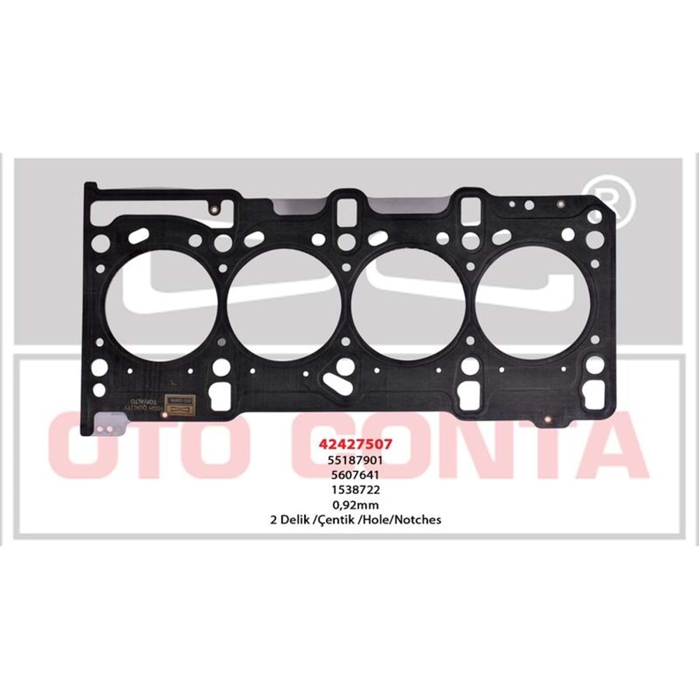 SILINDIR KAPAK CONTASI ( 2 KERTIK ) ASTRA H-ASTRA J-CORSA C-D-E MERIVA A-B AVEO-LINEA-PUNTO-FIORINO 