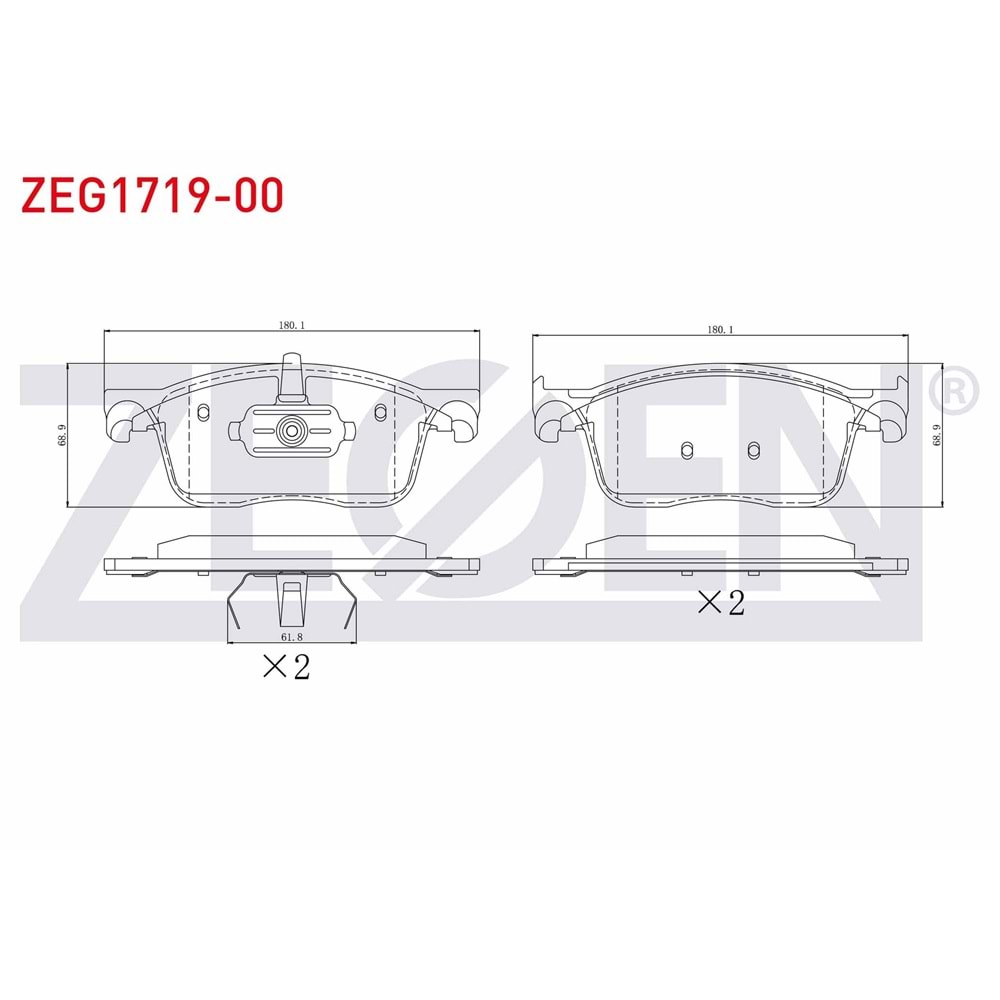 FREN BALATA ON CITROEN JUMPY 1.6 BlueHDI 2016-/ PEUGEOT EXPERT 1.6 BlueHDI 2016-/ TOYOTA PROACE (MPY_) 1.6 D 2016- / TOYOTA PROACE (MPY_) 2.0 D 2016-