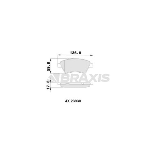 BRAXIS ÖN FREN BALATASI MEGANE II SCENİC II 1,4 1,5 1,6 1,9 2,0 KANGOO 1,9 01>