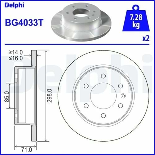 FREN DISKI ARKA DELIKSIZ SPRINTER 906 06=> 907 18=> CRAFTER 06=>