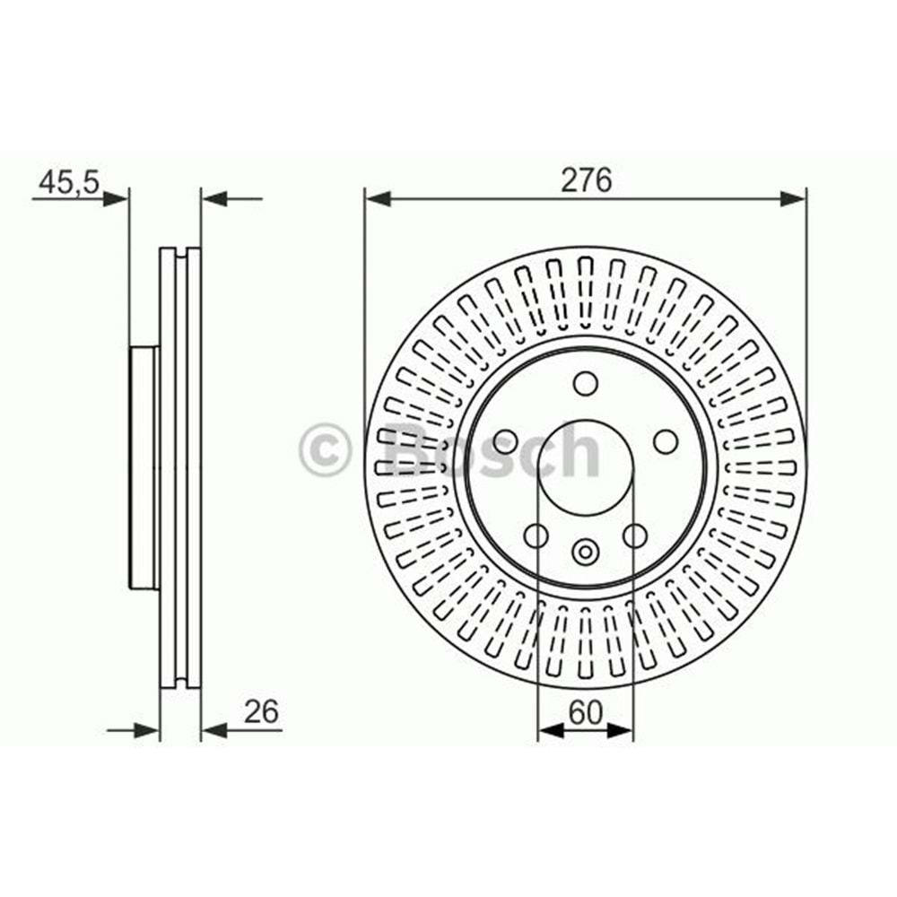 FREN DISKI ÖN (ADET) 276MM ASTRA J 09-> AVEO 11-> CRUZE 09->