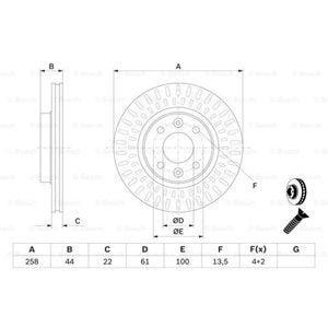 FREN DİSKİ ÖN HAVALI 258mm CLIO IV- LOGAN (ADET) II-LOGAN II MCV-SANDERO YM. 1.5 DCI 12=>