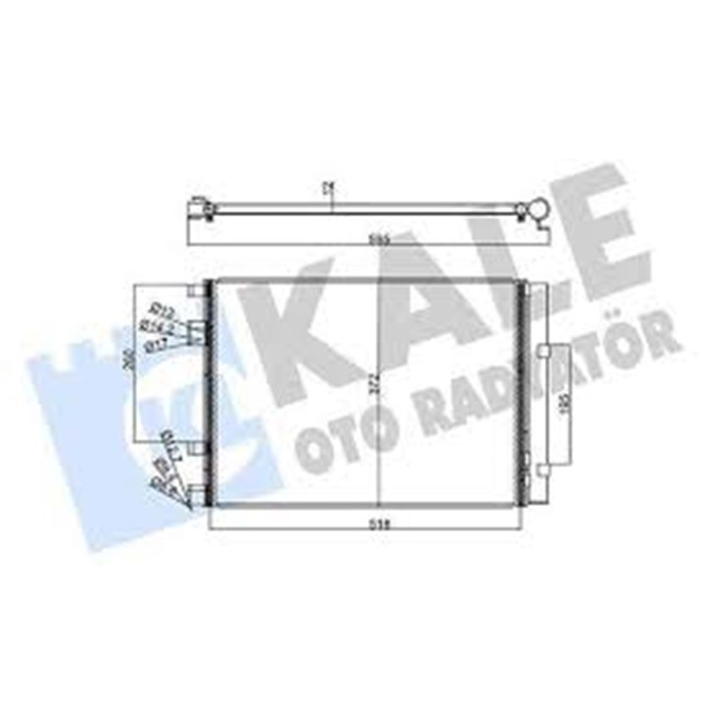 KLİMA RADYATÖRÜ ACCENT BLUE IV 1.6 CRDI 11 > 120 1.4 CRDI 09> 120 1.4 CRDI KIA RIO 1.4 CRDI 11>