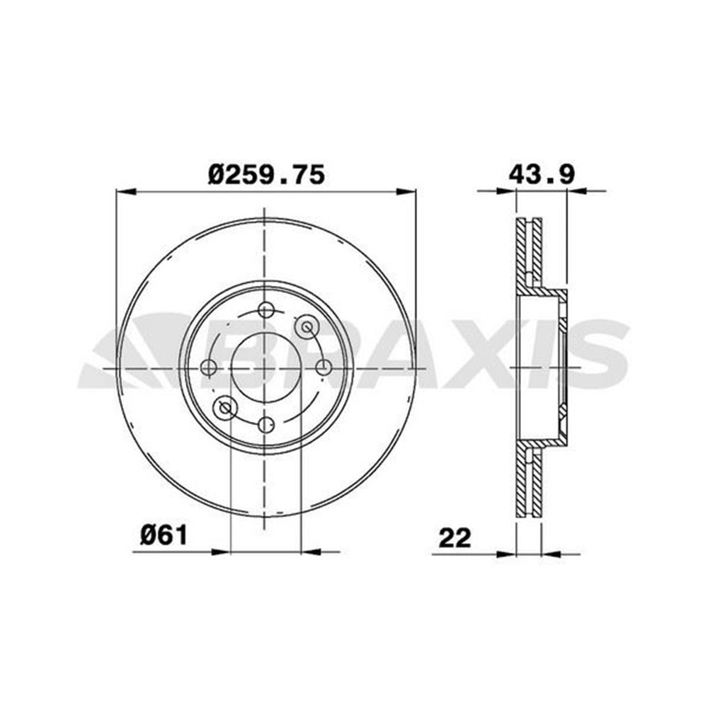 ÖN FREN DİSK AYNASI HAVALI MICRA (TAKIM) K12 03>10 NOTE 06>12 CLIO III 06>10 MODUS 04> 260×4