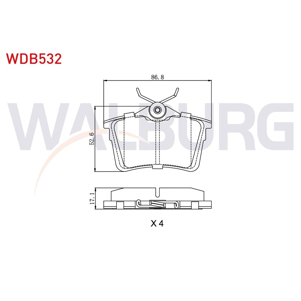 WALBURG FREN BALATASI ARKA PARTNER TEPEE 1.6 HDİ