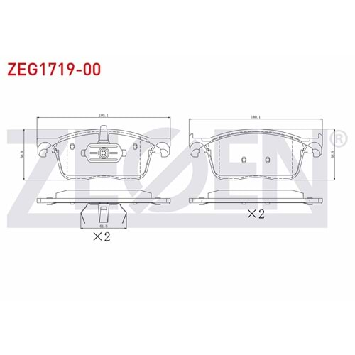 FREN BALATA ON CITROEN JUMPY 1.6 BlueHDI 2016-/ PEUGEOT EXPERT 1.6 BlueHDI 2016-/ TOYOTA PROACE (MPY_) 1.6 D 2016- / TOYOTA PROACE (MPY_) 2.0 D 2016-