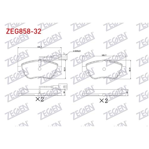 FREN BALATA ON CIFT FISLI FIAT LINEA 1.4 2010-/LINEA 1.6 MJT 2010-/PUNTO EVO 1.3 MJT 2009-2012/ALFA ROMEO MITO 1.6 JTD 2008-/MITO 1.4 T 2008-/CITROEN NEMO 1.3 HDI 2007-/BIPPER 1.3 HDI 2008-